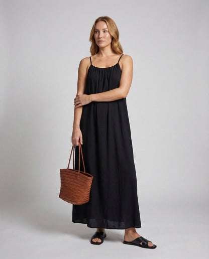 Damen Maxikleid Kaftan Spaghettiträger - Norvielle