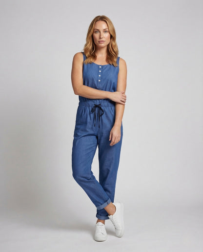 Damen Chambray Overall mit Tunnelzug - Norvielle