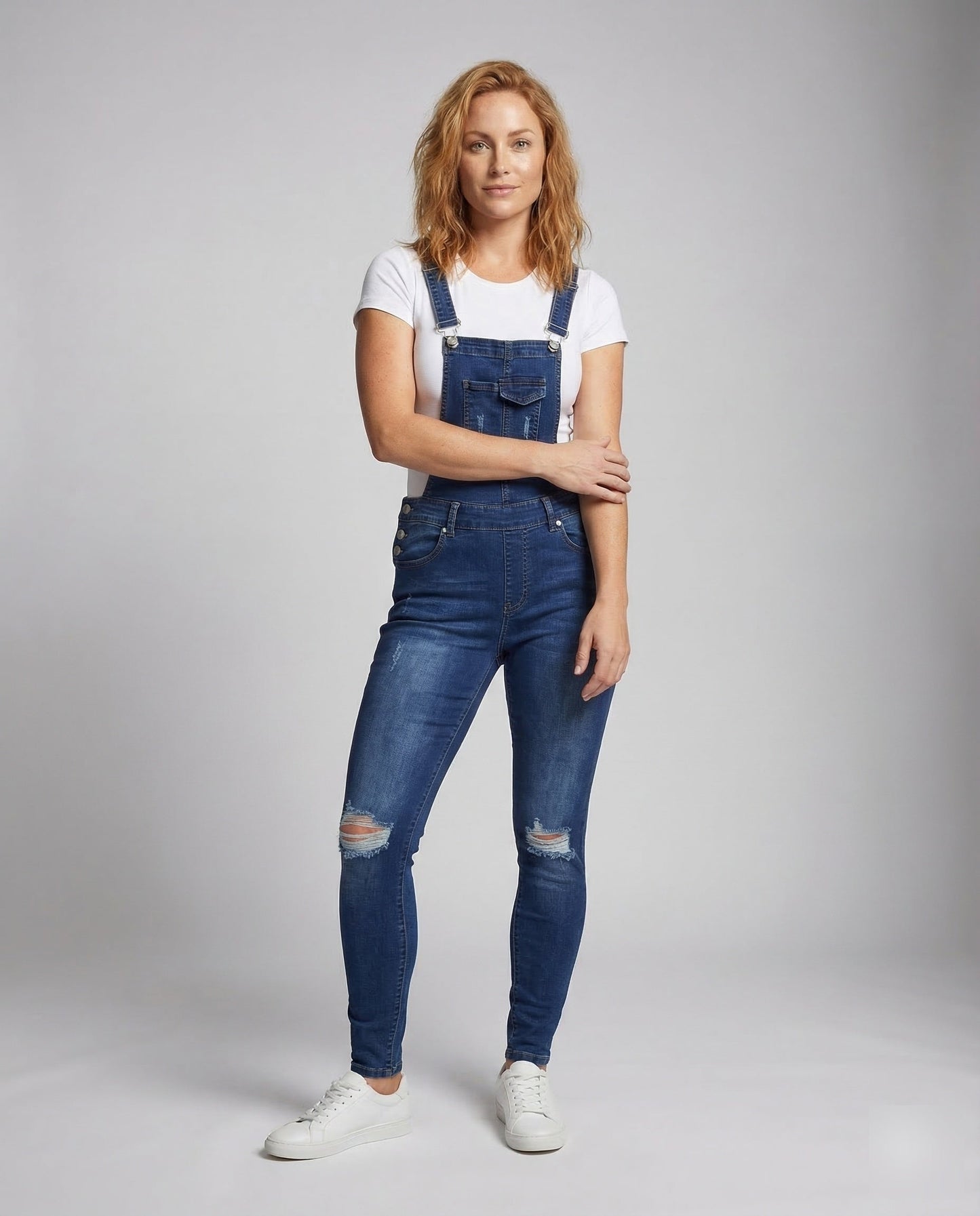 Damen Slim Fit Latzhose Denim - Norvielle