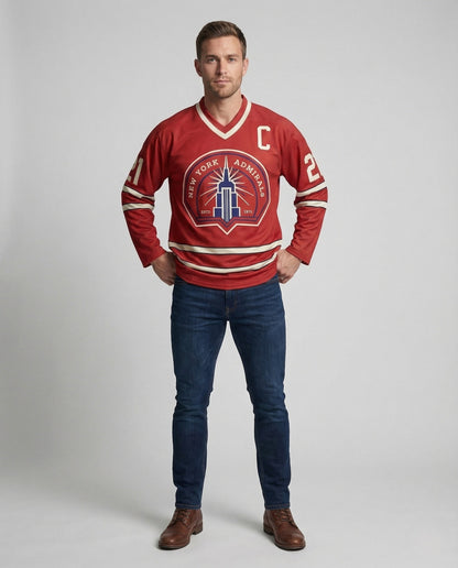 Herren Eishockeytrikot Retro mit gesticktem Emblem - Norvielle