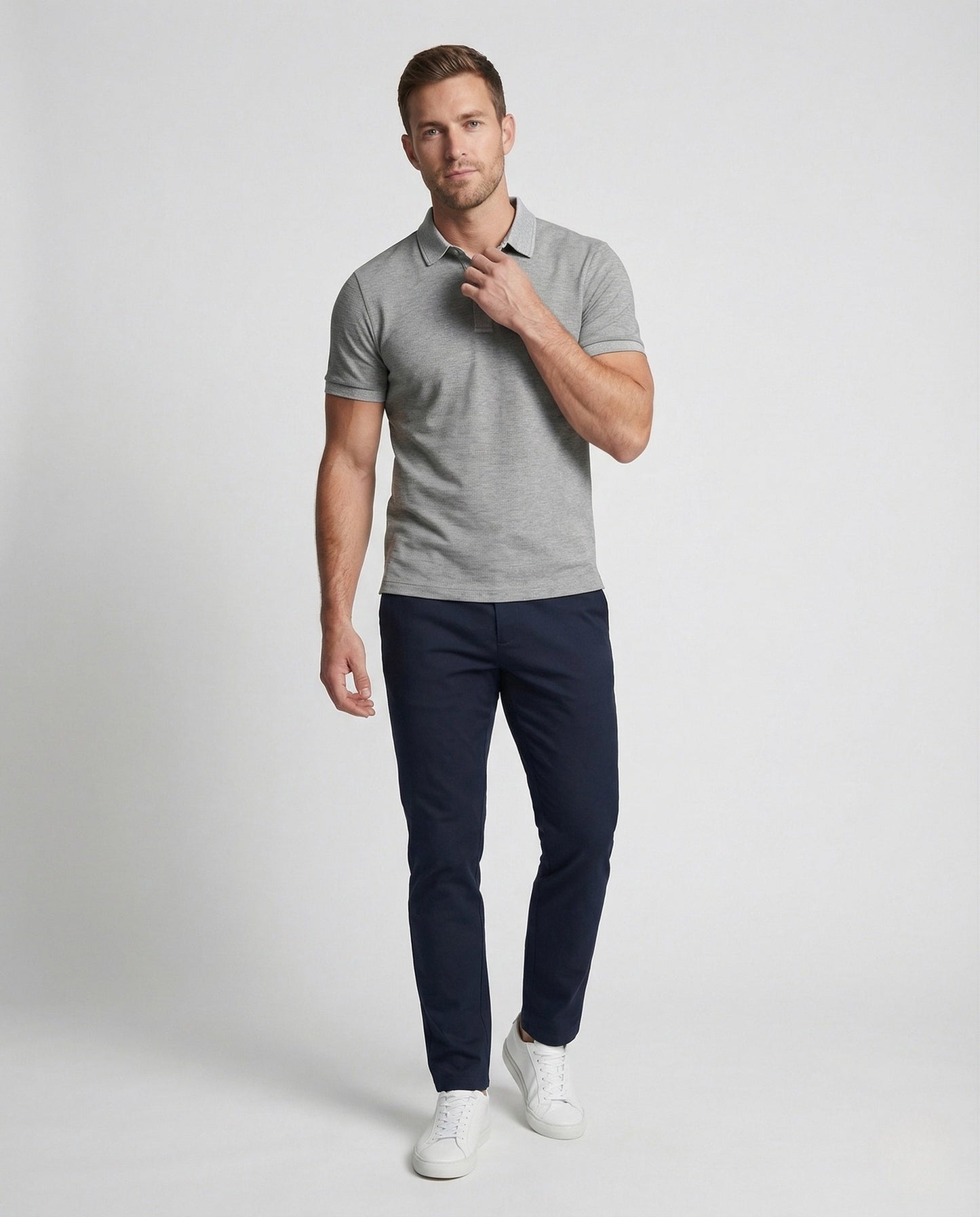 Herren Kurzarm Polo Shirt mit Kontrastkragen - Norvielle