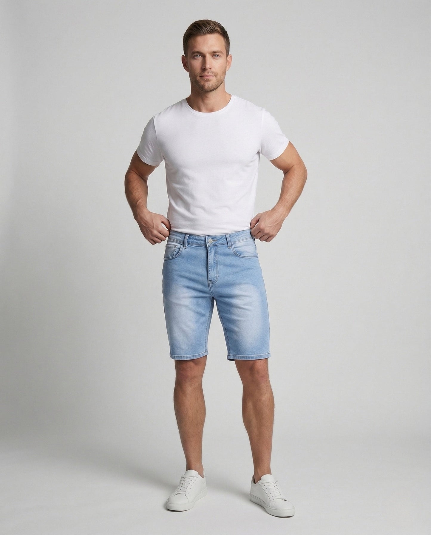 Herren Jeans Bermuda Slim Fit Stretch - Norvielle