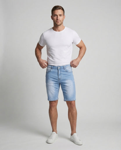 Herren Jeans Bermuda Slim Fit Stretch - Norvielle