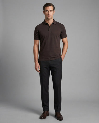 Herren Poloshirt Baumwoll Jersey Minimalistisch - Norvielle