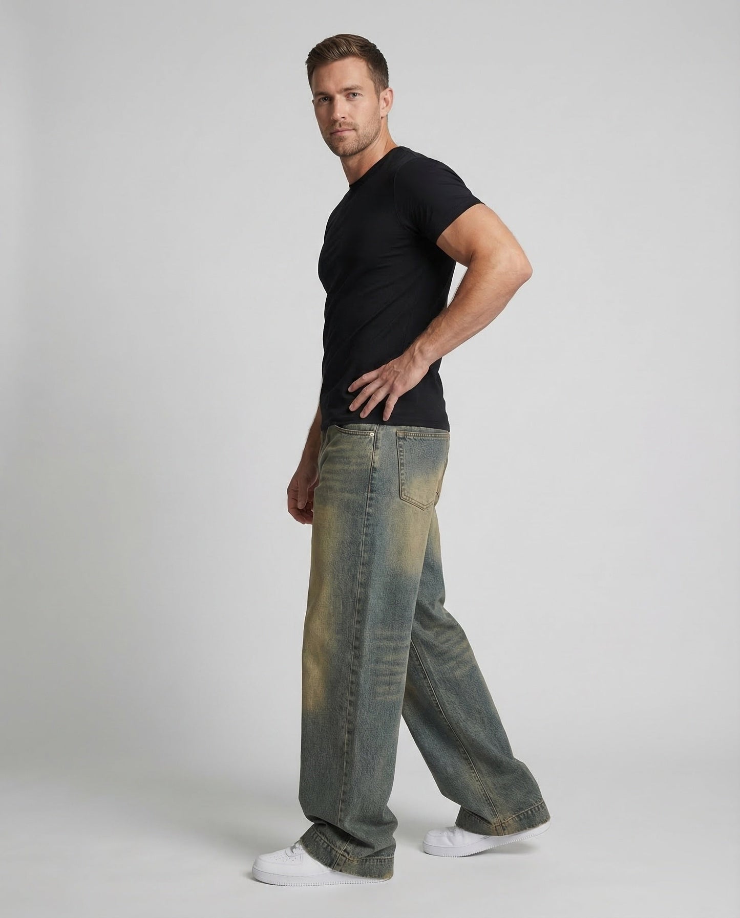 Unisex Denim Hose Extraweit Used Waschung - Norvielle