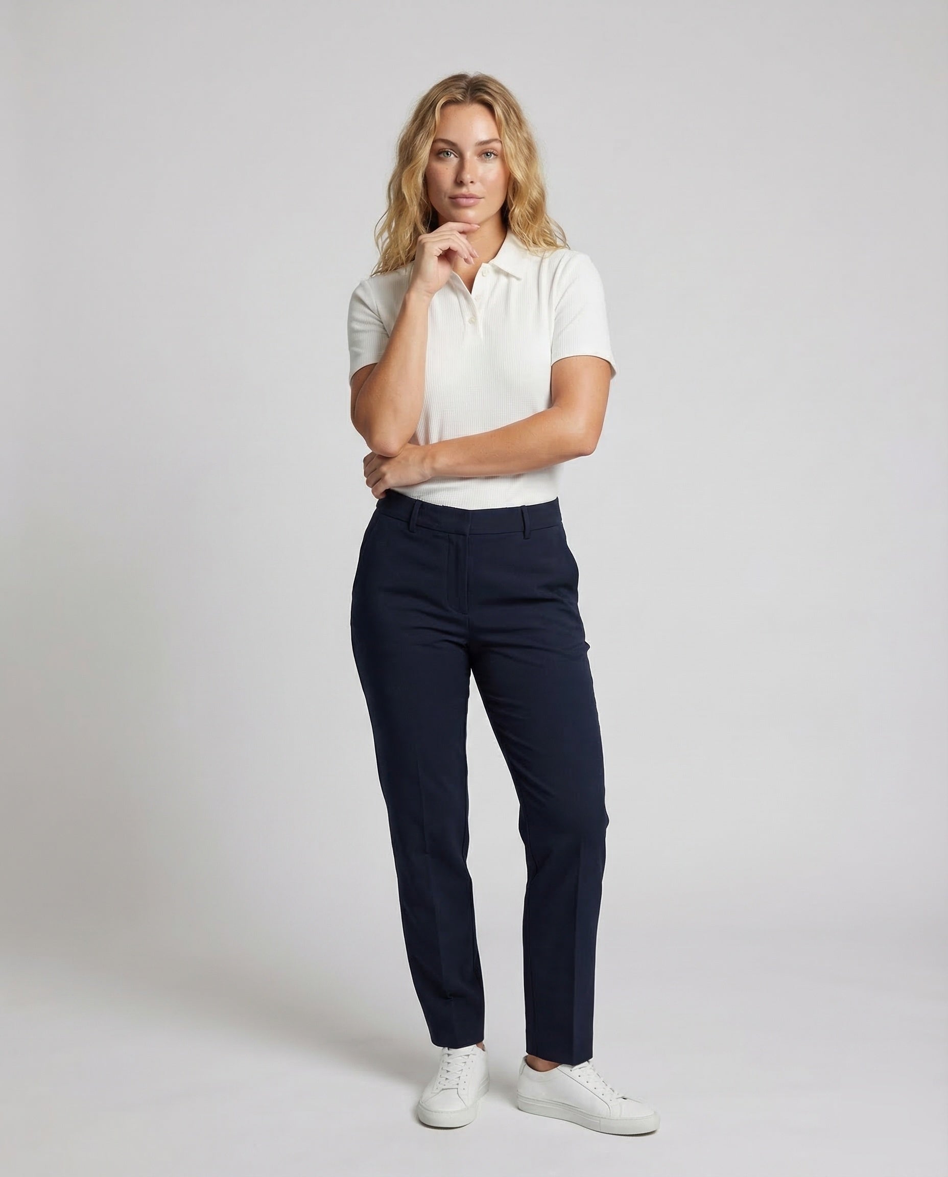 Unisex Poloshirt Feinripp Baumwolle Kentkragen - Norvielle