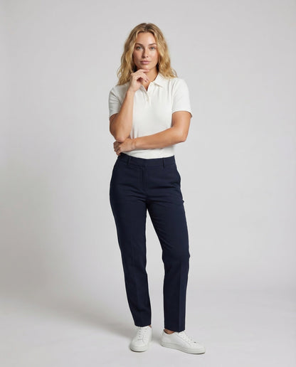 Unisex Poloshirt Feinripp Baumwolle Kentkragen - Norvielle