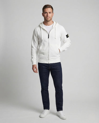 Unisex Kapuzen-Sweatjacke Reißverschluss Schwarz - Norvielle