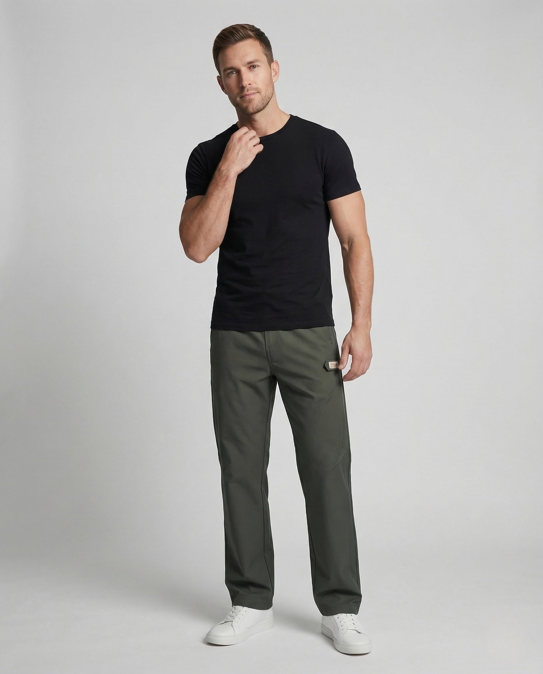 Herren Cargohose Gerade mit Utility-Tasche - Norvielle