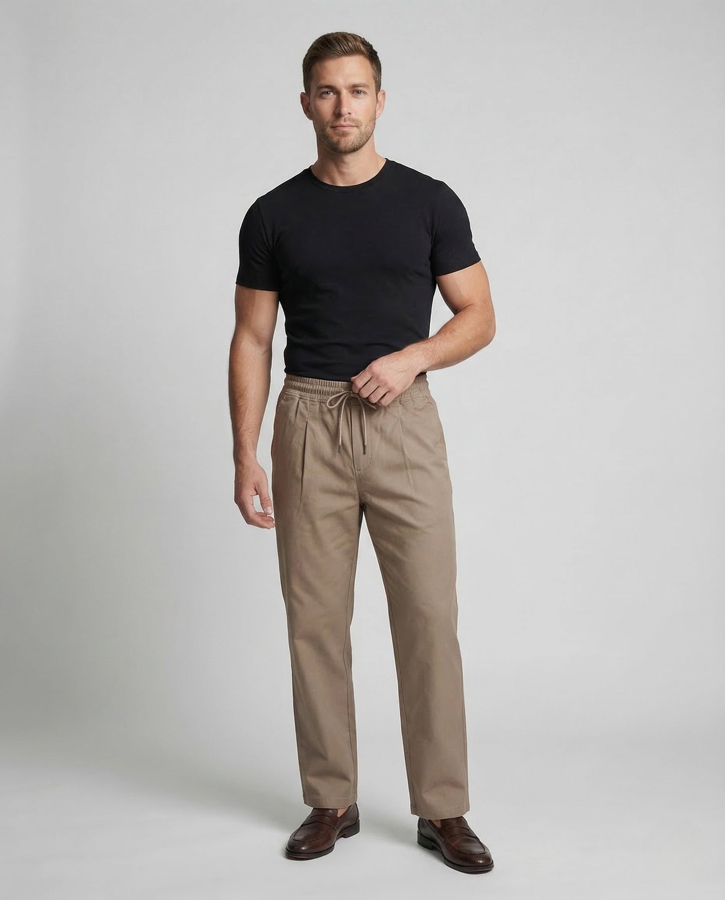 Herren Freizeithose Baumwollmix Elastischer Bund - Norvielle