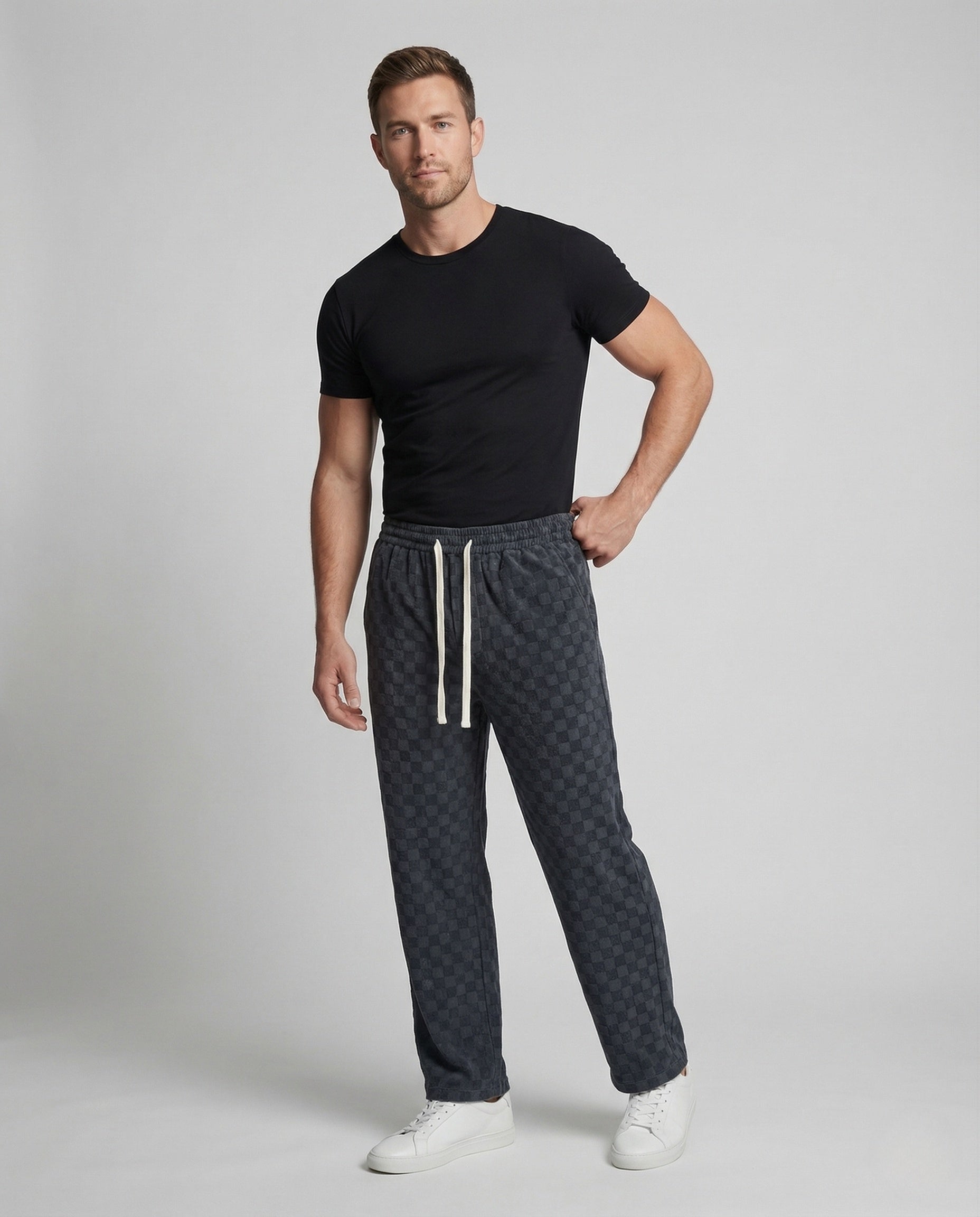 Herren Karohose Jacquard Kordelzug - Norvielle