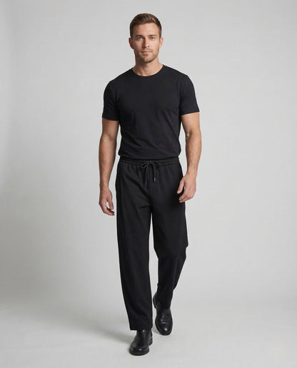 Herren Jogginghose Elastischer Bund Schwarz - Norvielle