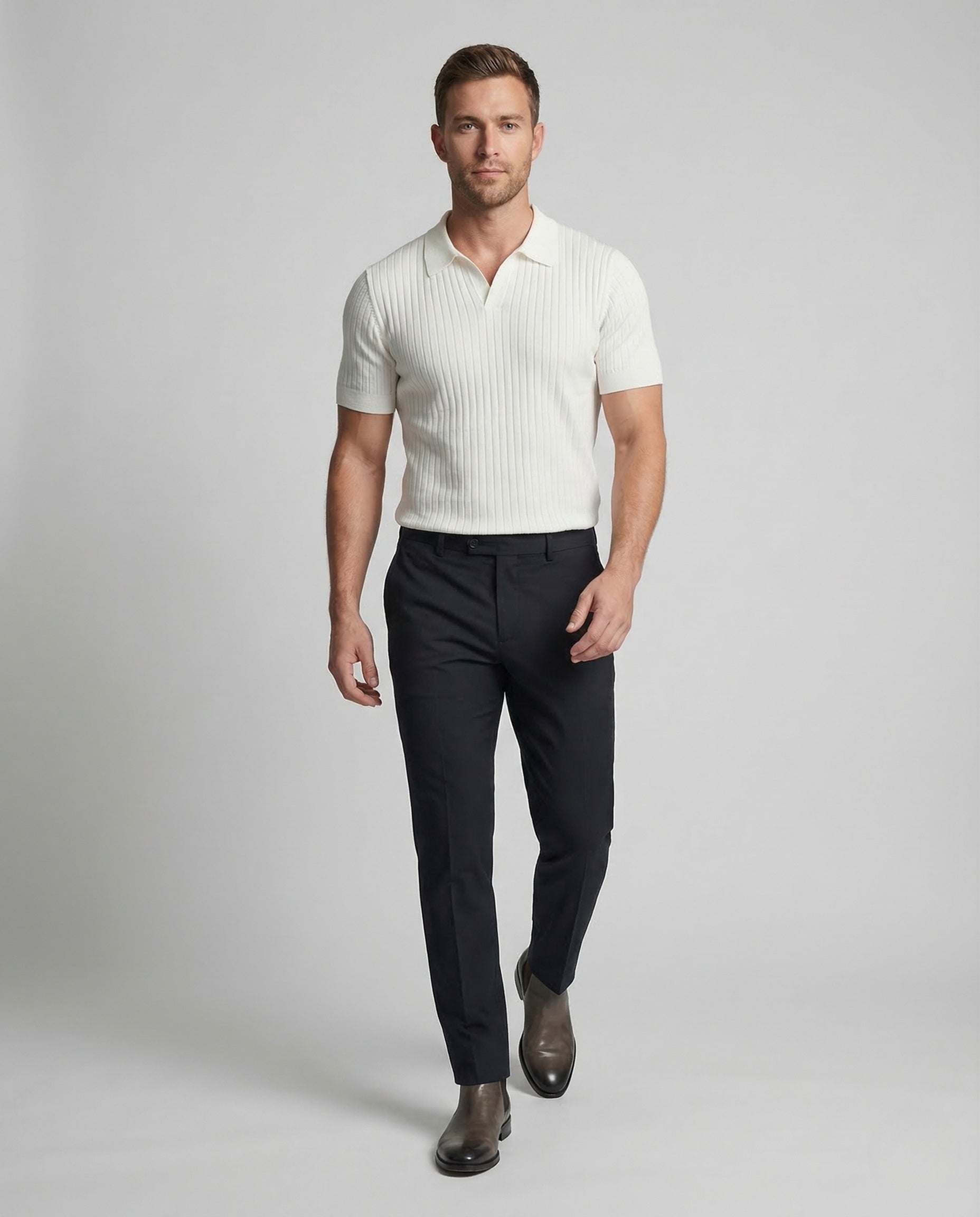 Herren Polo Kurzarm Feinstrick - Norvielle