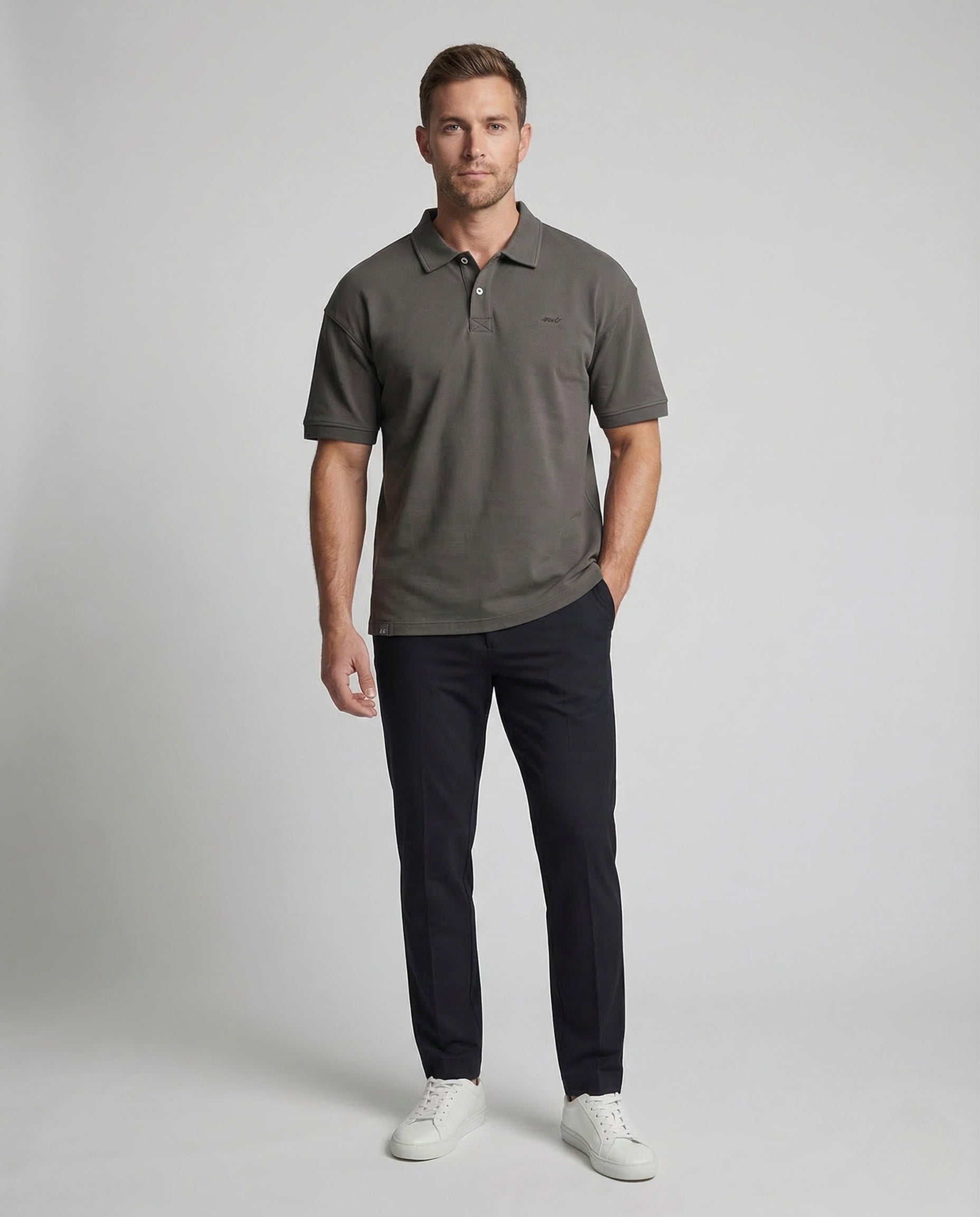 Herren Polo Oversize Baumwollmix - Norvielle