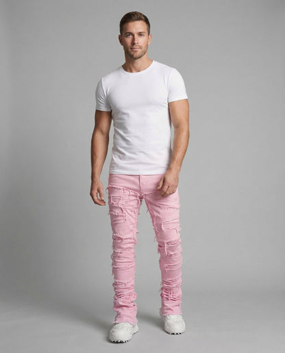 Damen Skinny Jeans Destroyed mit Fransen - Norvielle