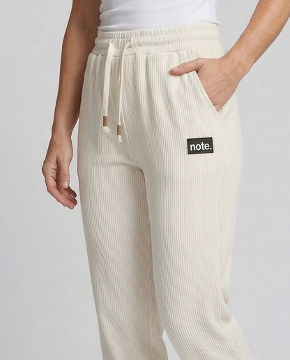 Damen Jogginghose mit Ripp und Tunnelzug