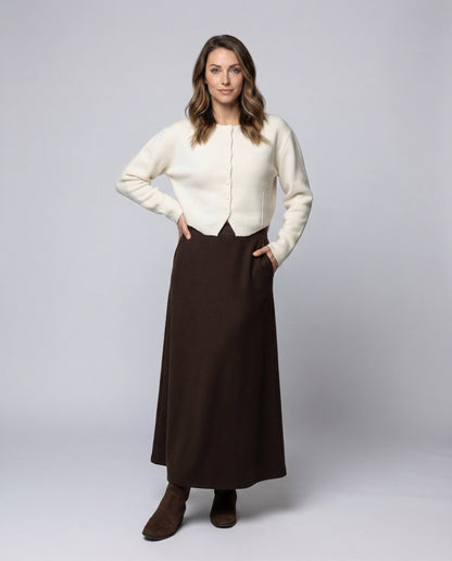 Damen Strickjacke Kurz Puffärmel - Norvielle