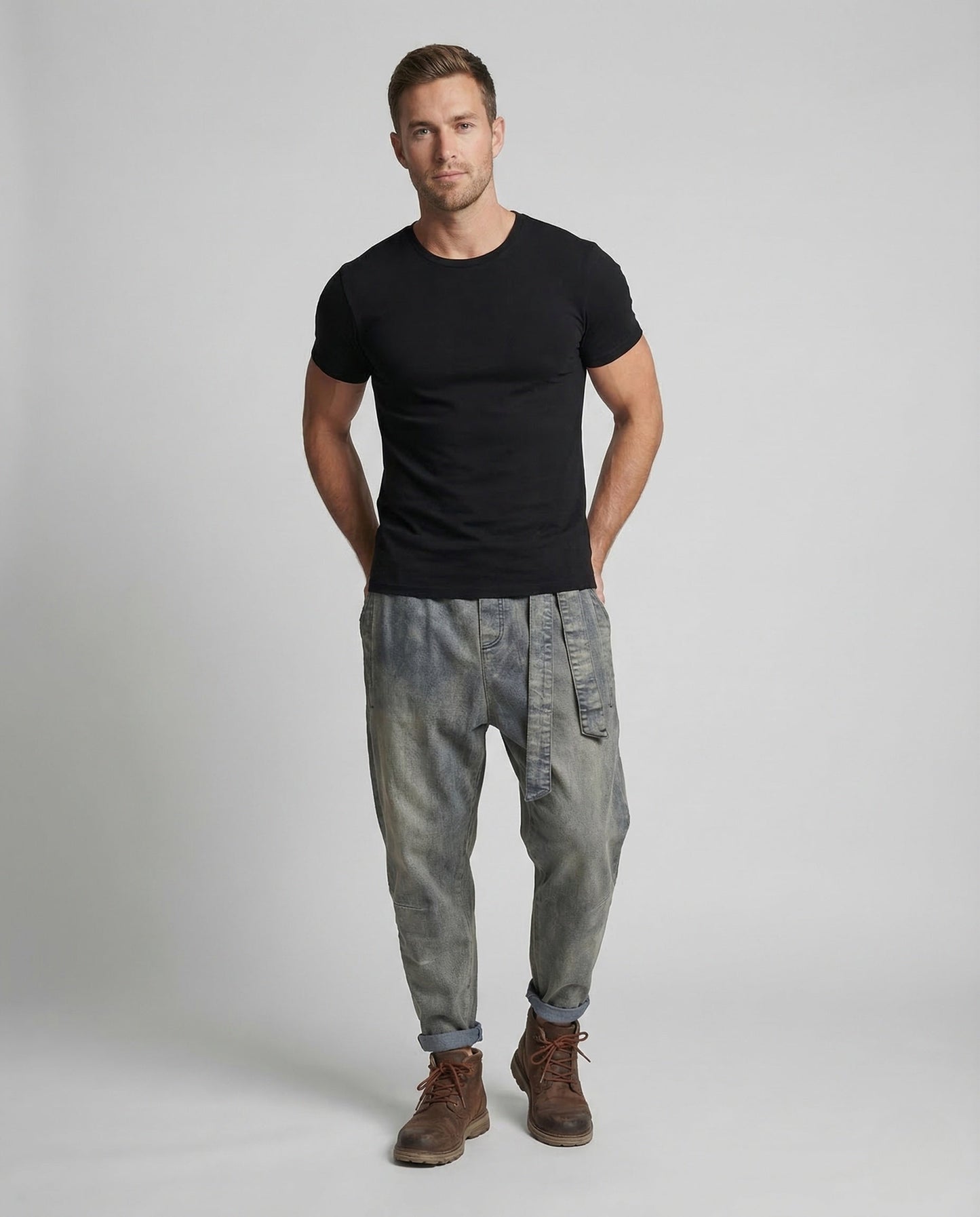 Herren Haremshose Denim Kordelbund - Norvielle