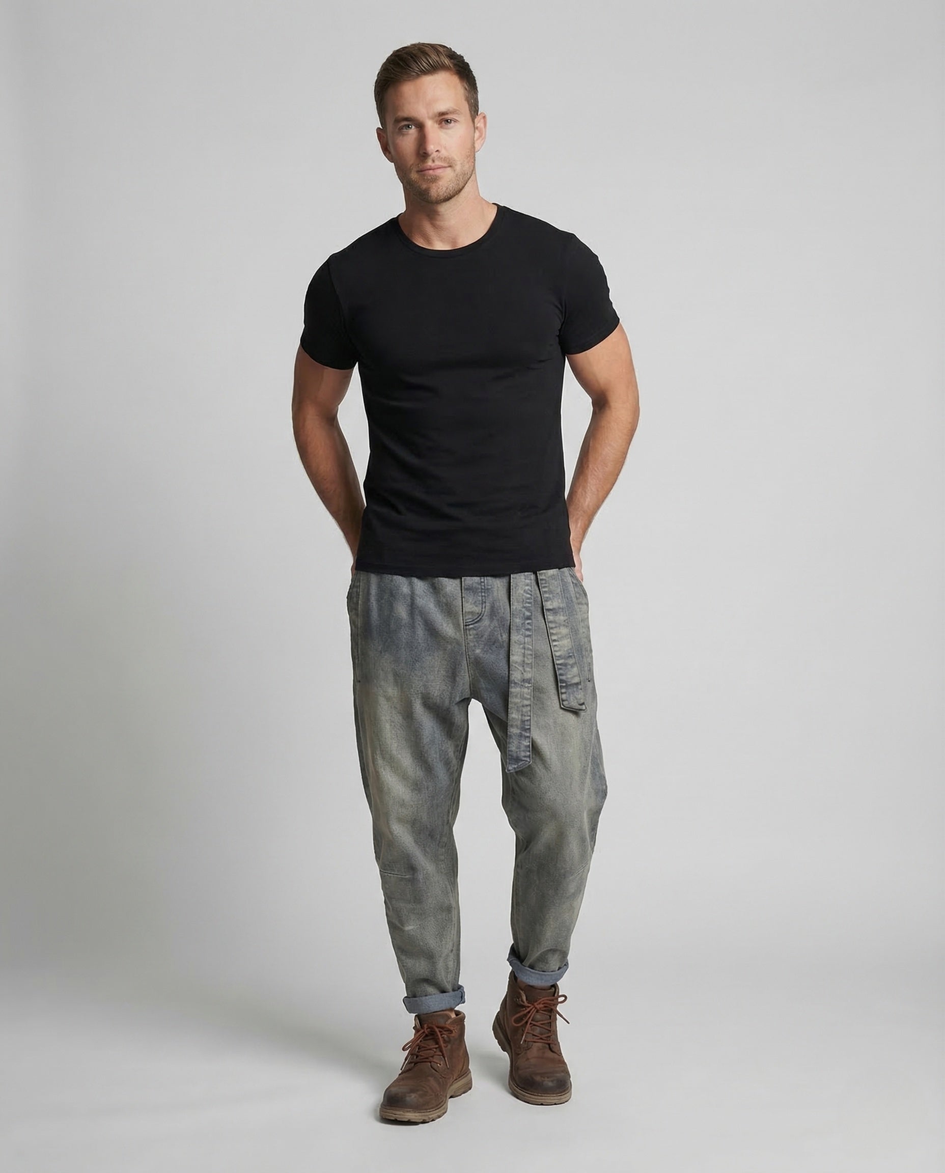 Herren Haremshose Denim Kordelbund - Norvielle