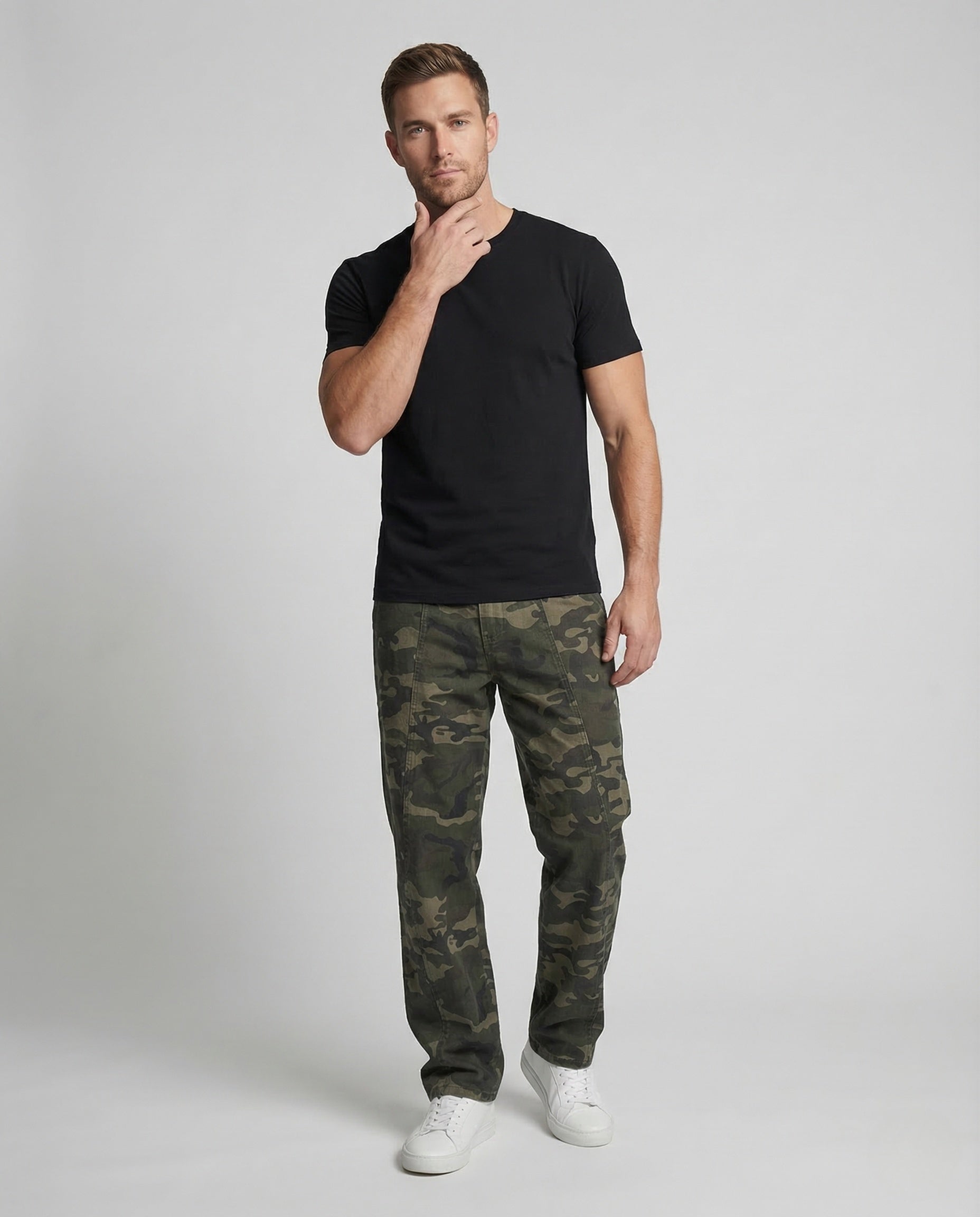 Unisex Cargohose Camouflage Gerade wird zu: Unisex Cargohose - Norvielle