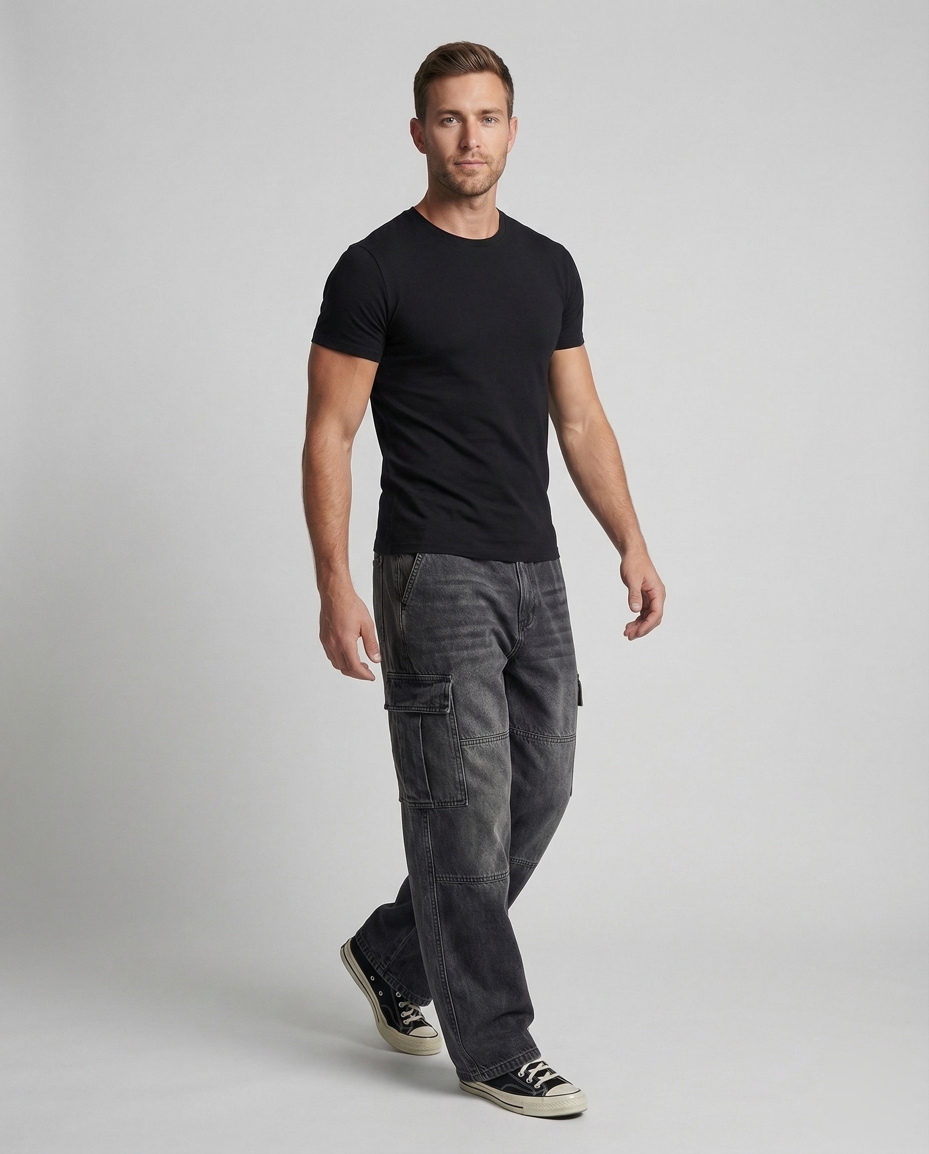 Unisex Cargohose Jeans Weit - Norvielle