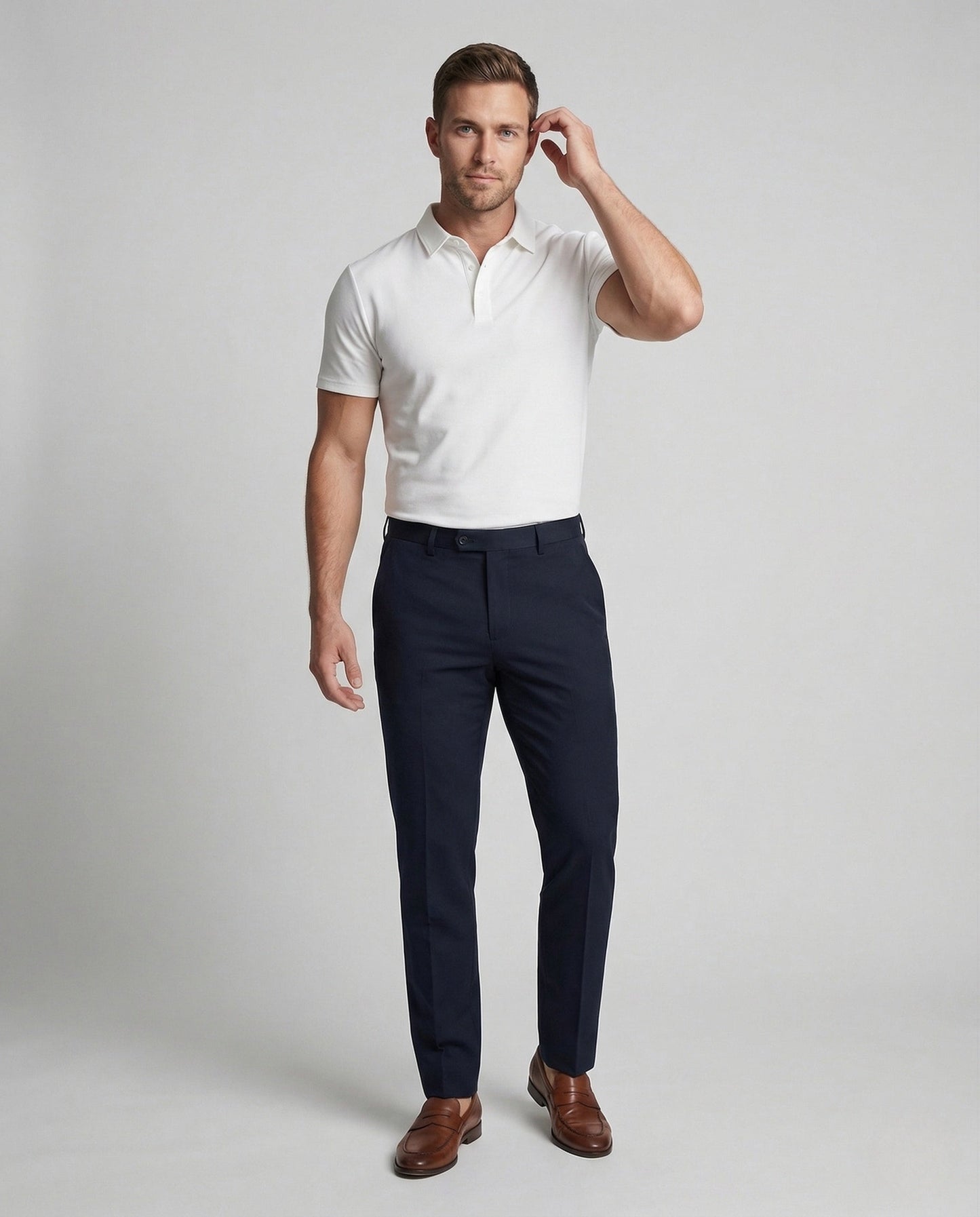 Herren Slim Poloshirt Mercerisiert - Norvielle