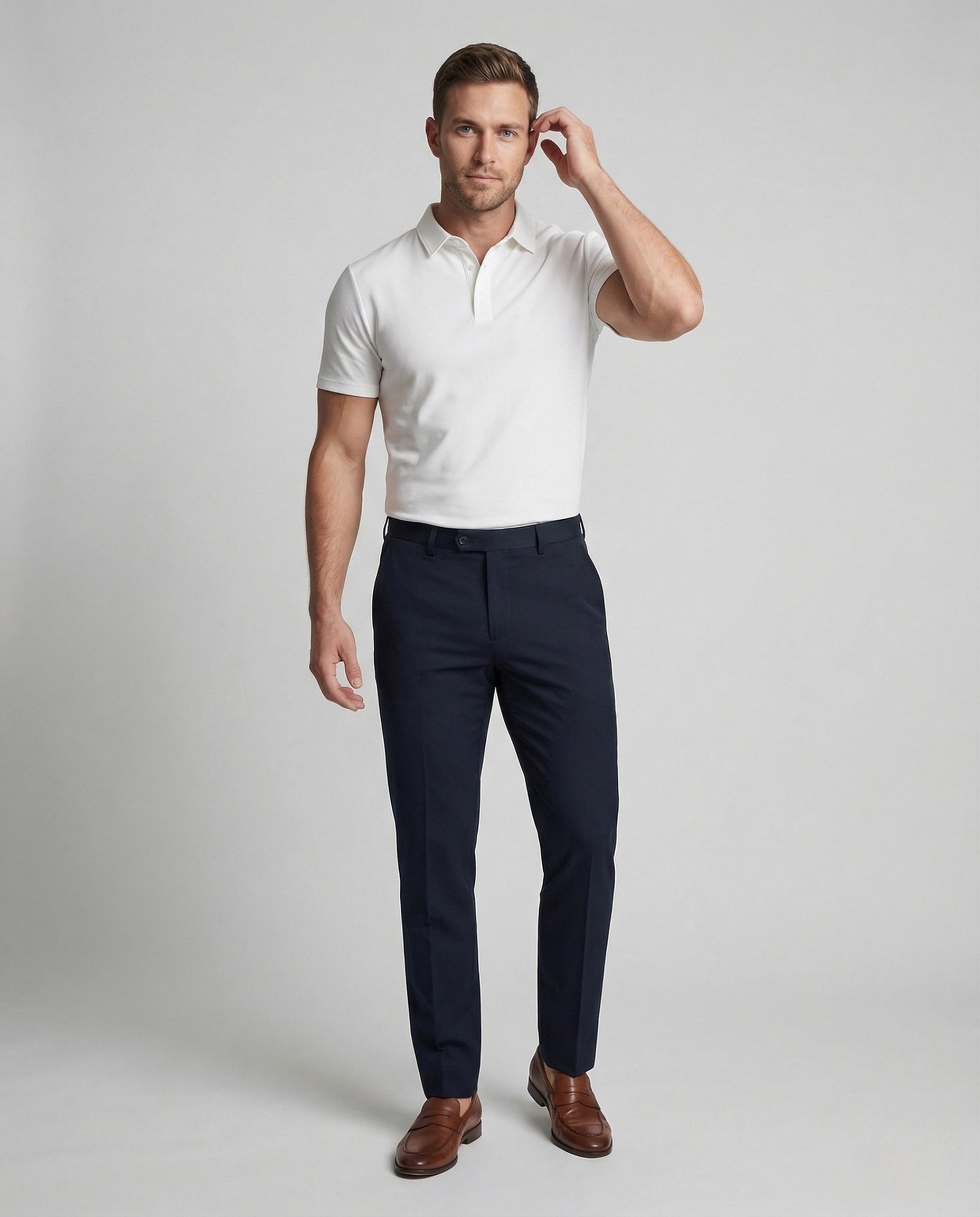 Herren Slim Poloshirt Mercerisiert - Norvielle