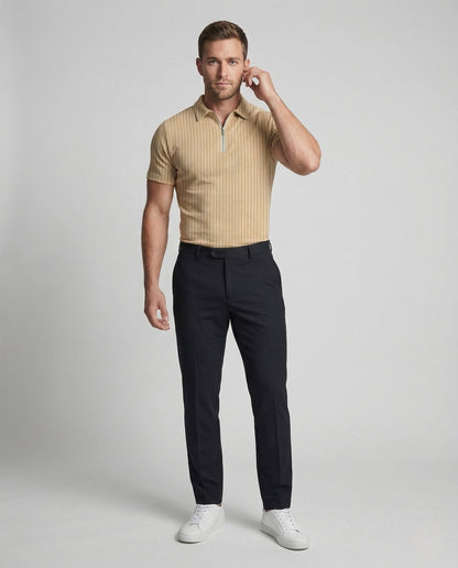 Herren Poloshirt Stehkragen Reißverschluss - Norvielle