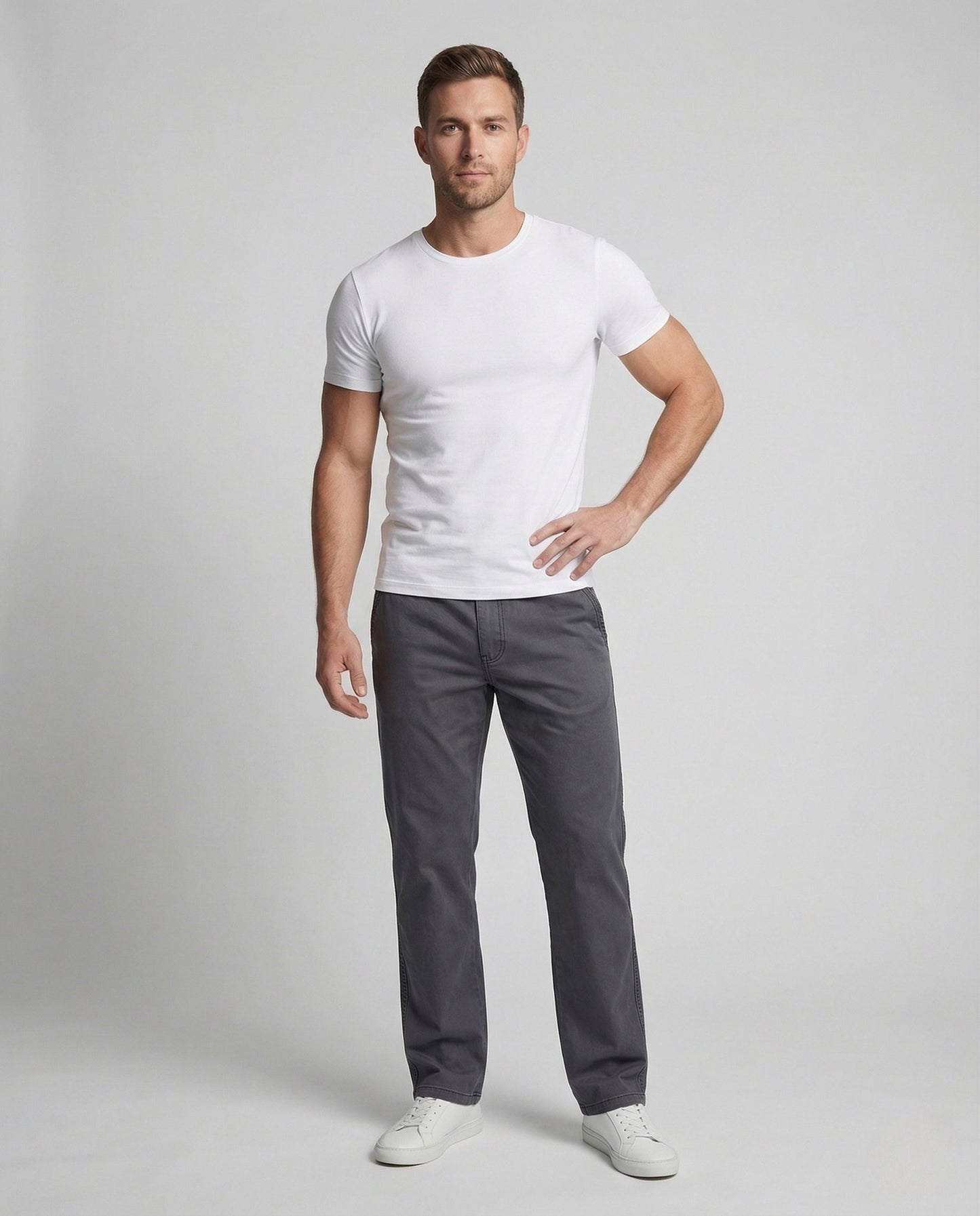 Herren Chino Hose Baumwolle Elastikbund - Norvielle