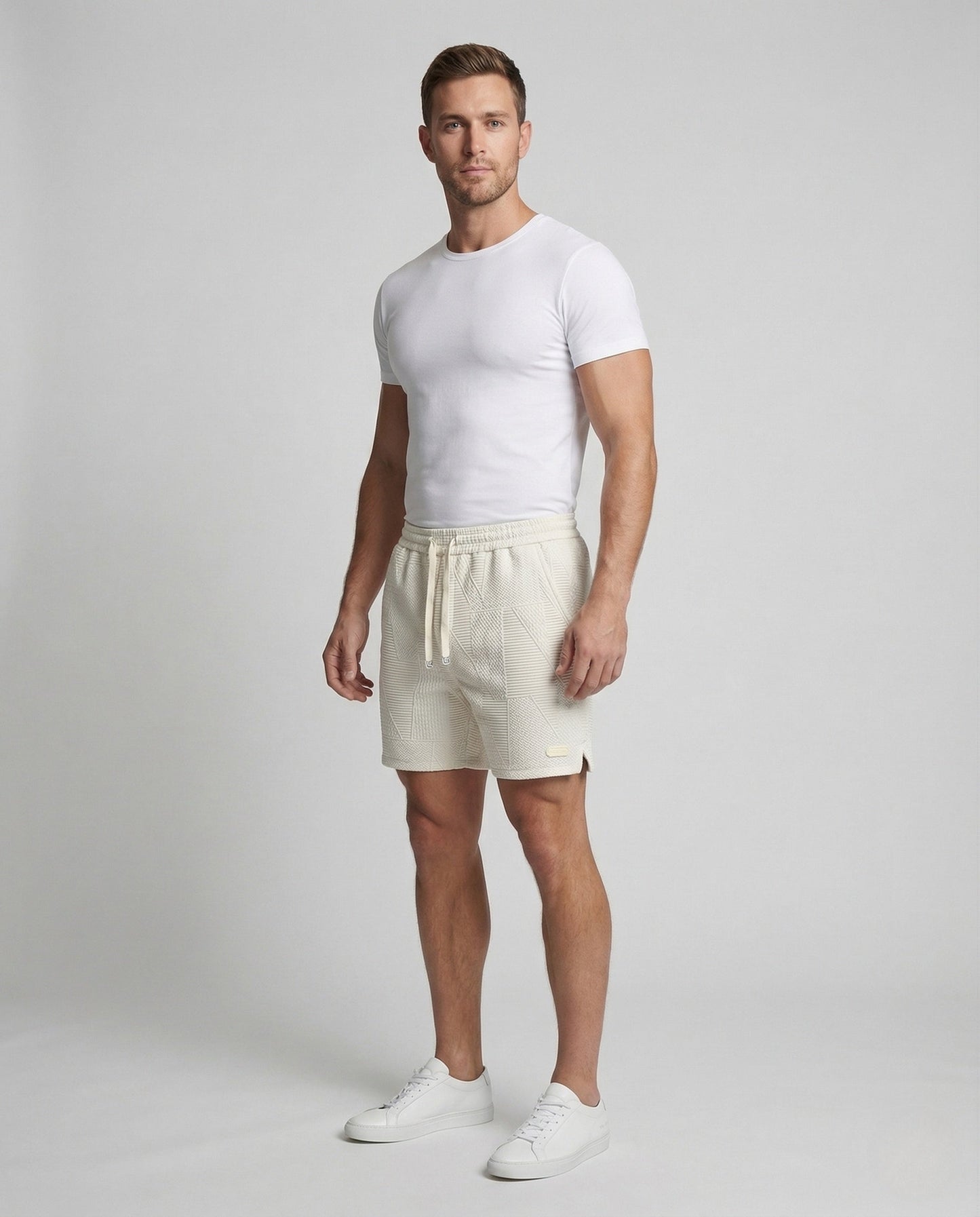 Herren Joggingshorts Elastikbund Struktur - Norvielle