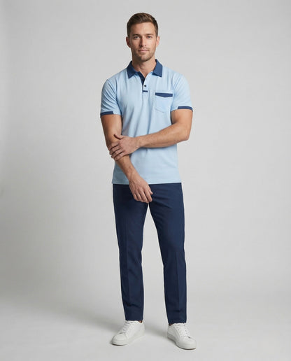 Herren Poloshirt aus Jersey mit Kontrastkragen - Norvielle