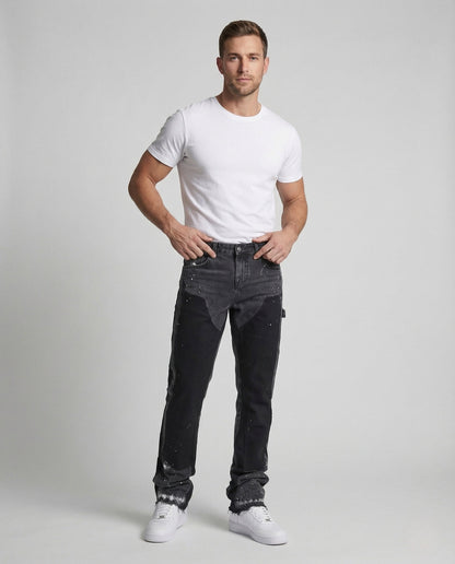 Herren Utility Jeans Cargohose Weit Bein - Norvielle