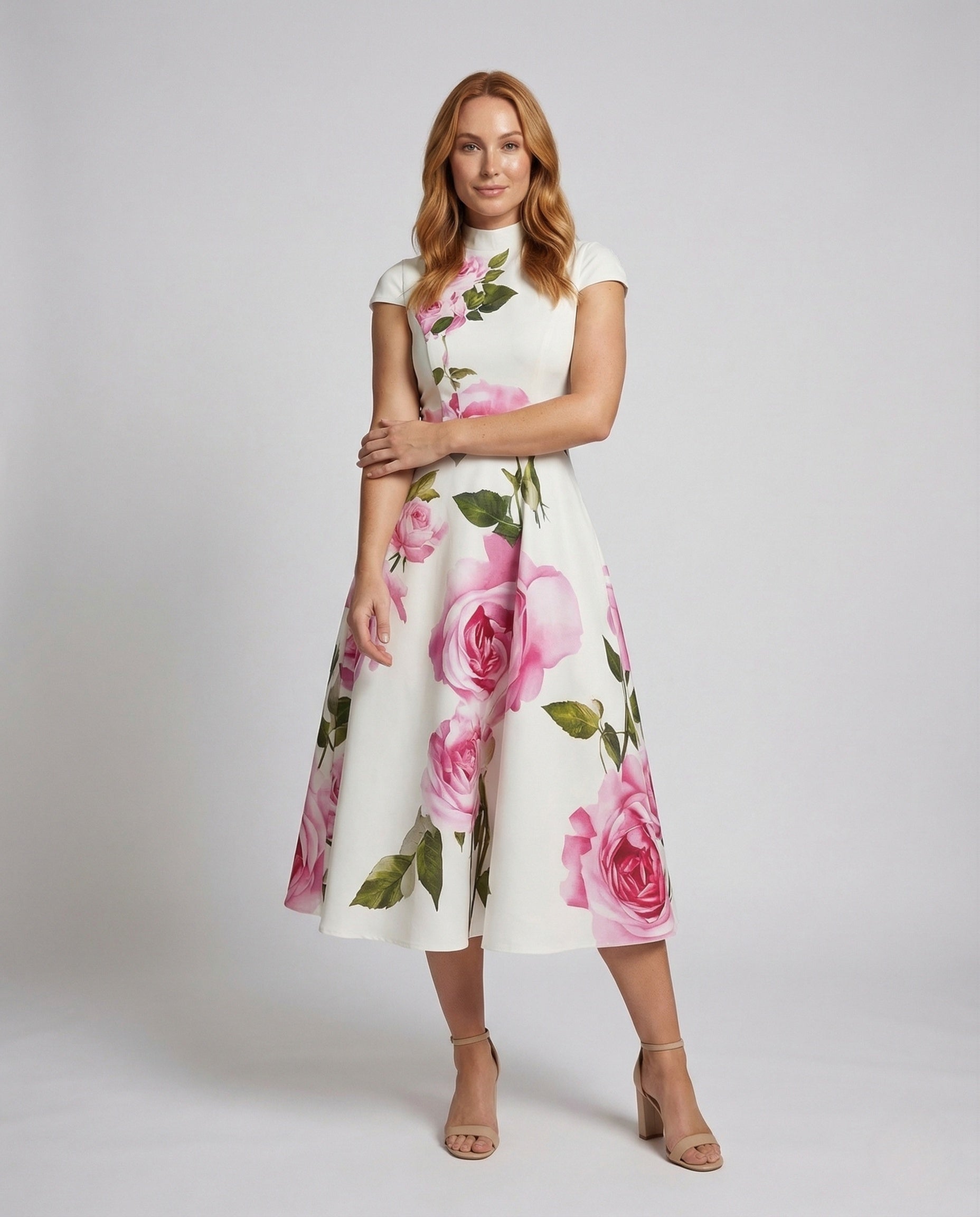 Damen Cocktailkleid Ärmellos Rundhals Tailliert Schwarz - Norvielle