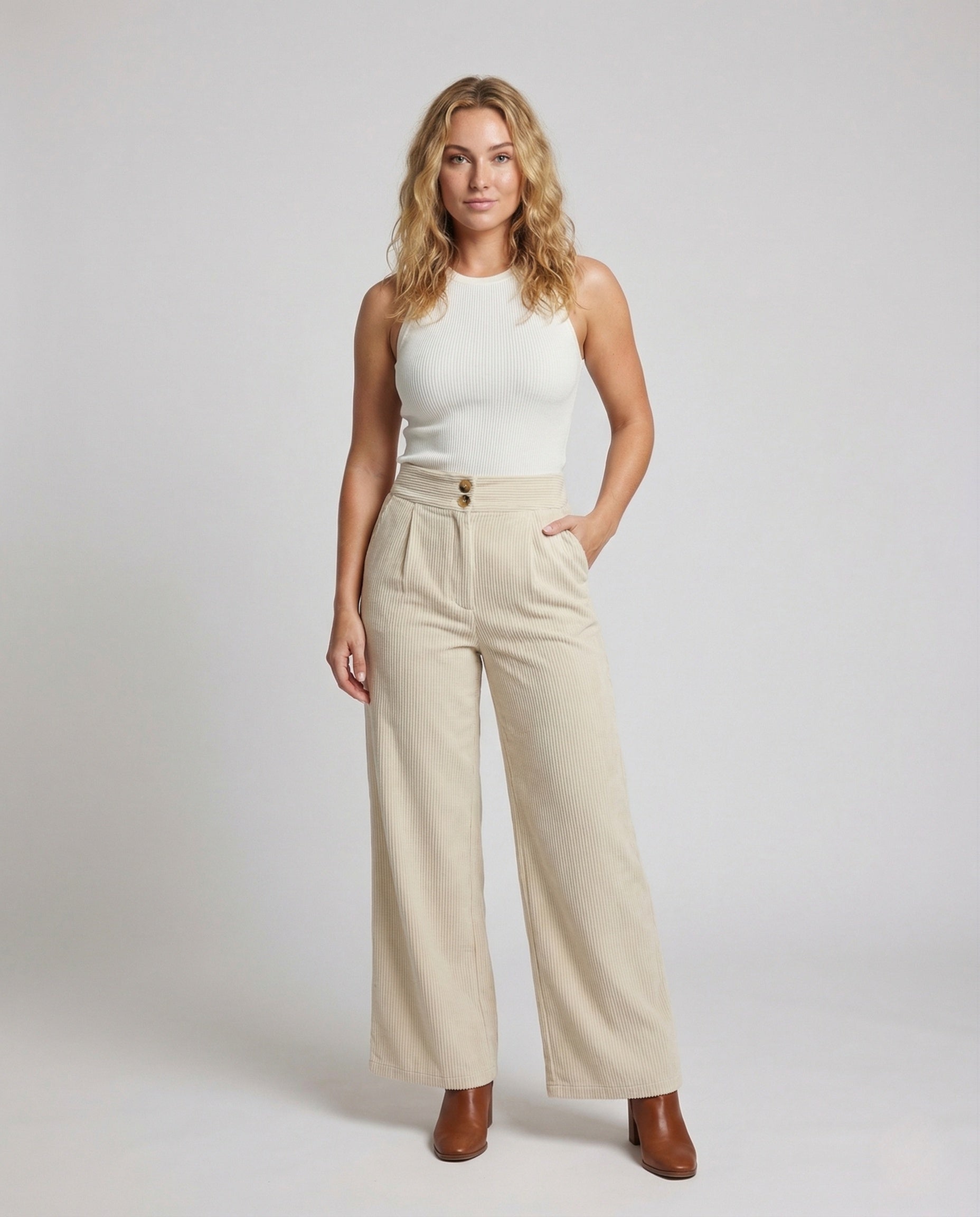 Damen Culotte Feinripp Knopfleiste - Norvielle