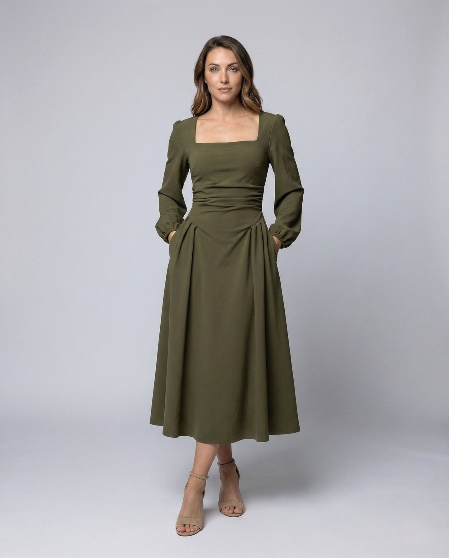 Damen Abendkleid Ballonärmel Vintage Stil - Norvielle
