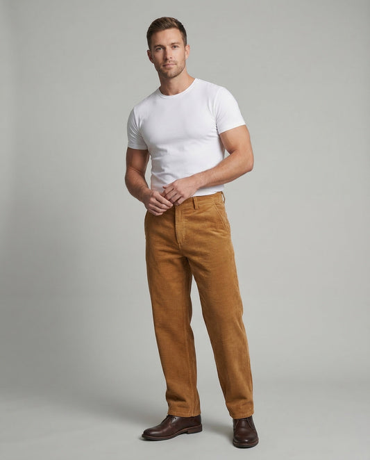 Herren Cordhose Cargo Gerade - Norvielle
