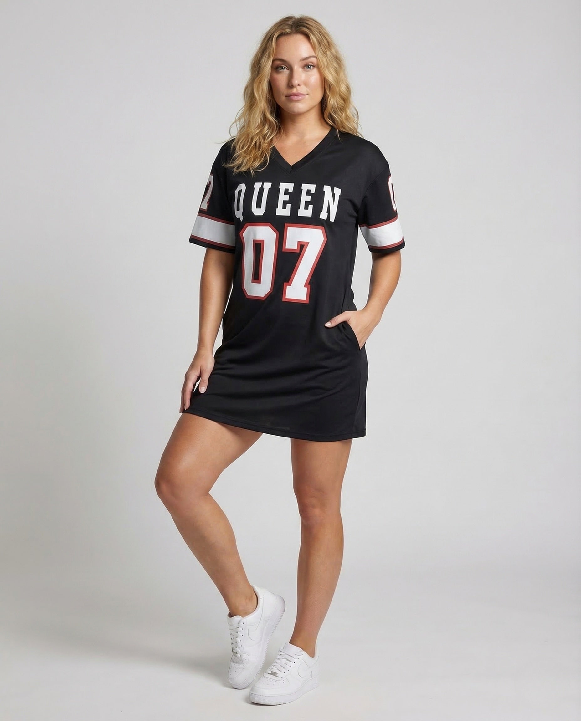 Damen Sport Minikleid Jerseydruck - Norvielle