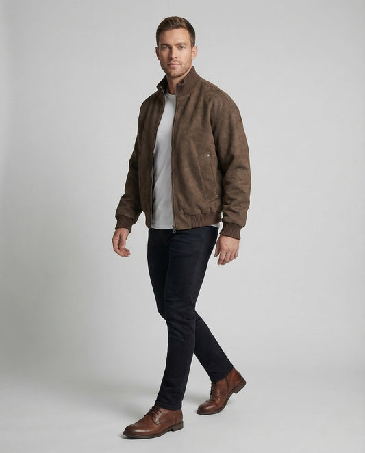 Herren Bomberjacke Oversize Rippbund - Norvielle