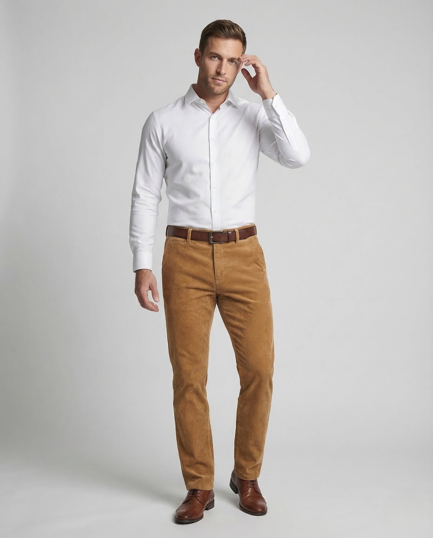 Herren Slim-Fit Cordhose Gerade - Norvielle