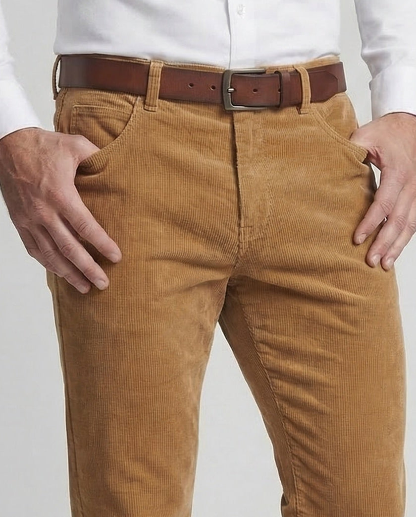 Herren Slim-Fit Cordhose Gerade