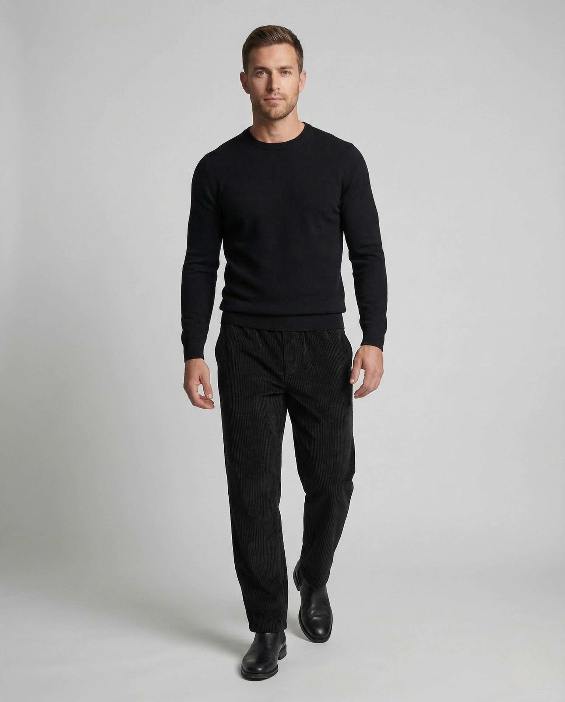 Herren Cordhose Elastikbund Weit - Norvielle