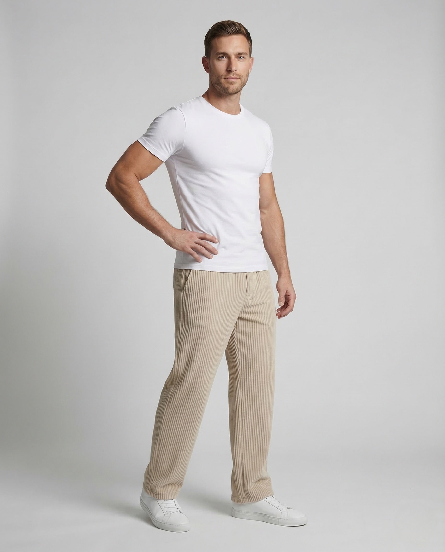 Unisex Cordhose Weit Cordelzug Saum - Norvielle