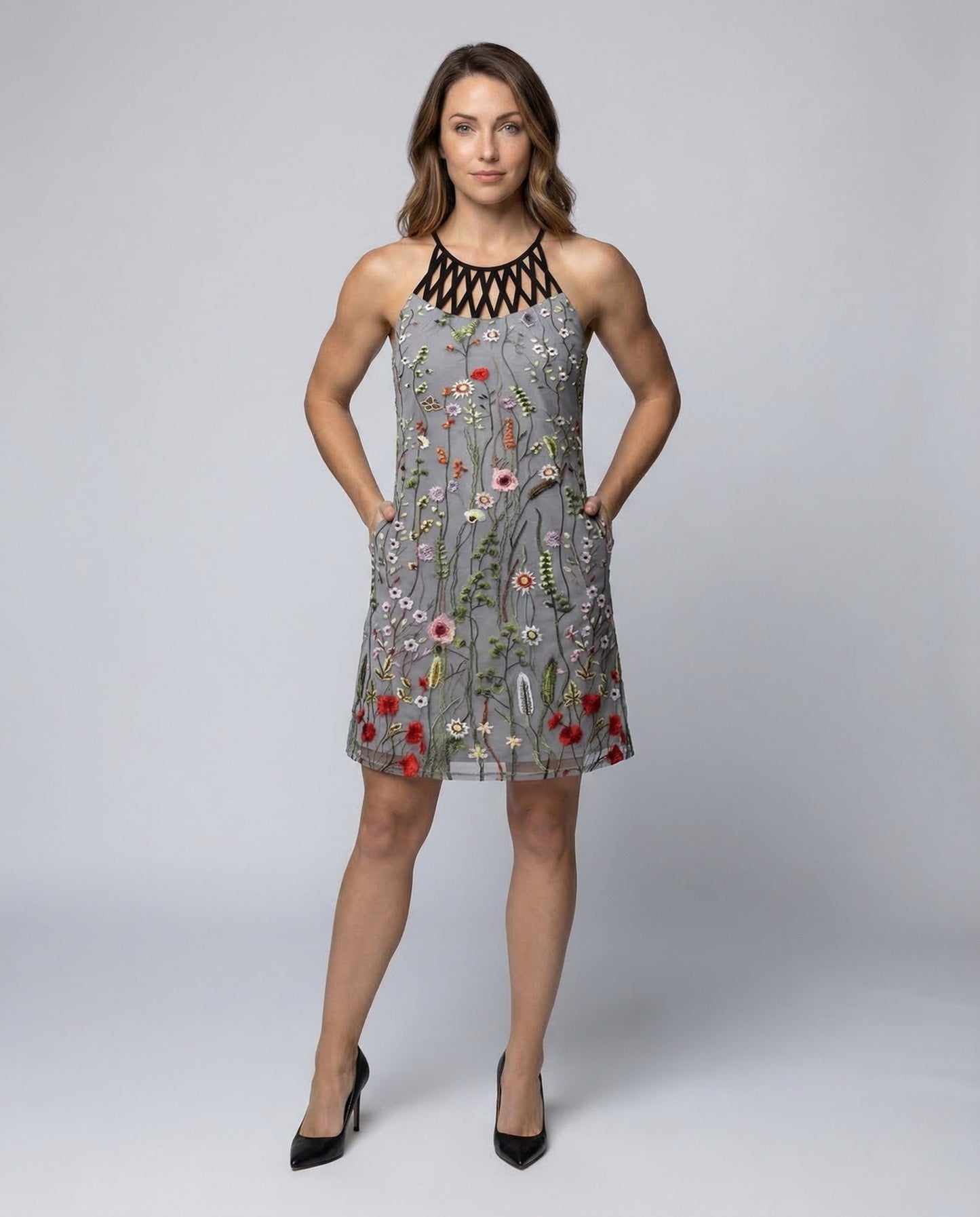 Damen Minikleid Jersey Print - Norvielle