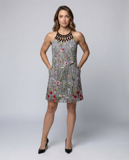 Damen Minikleid Jersey Print - Norvielle