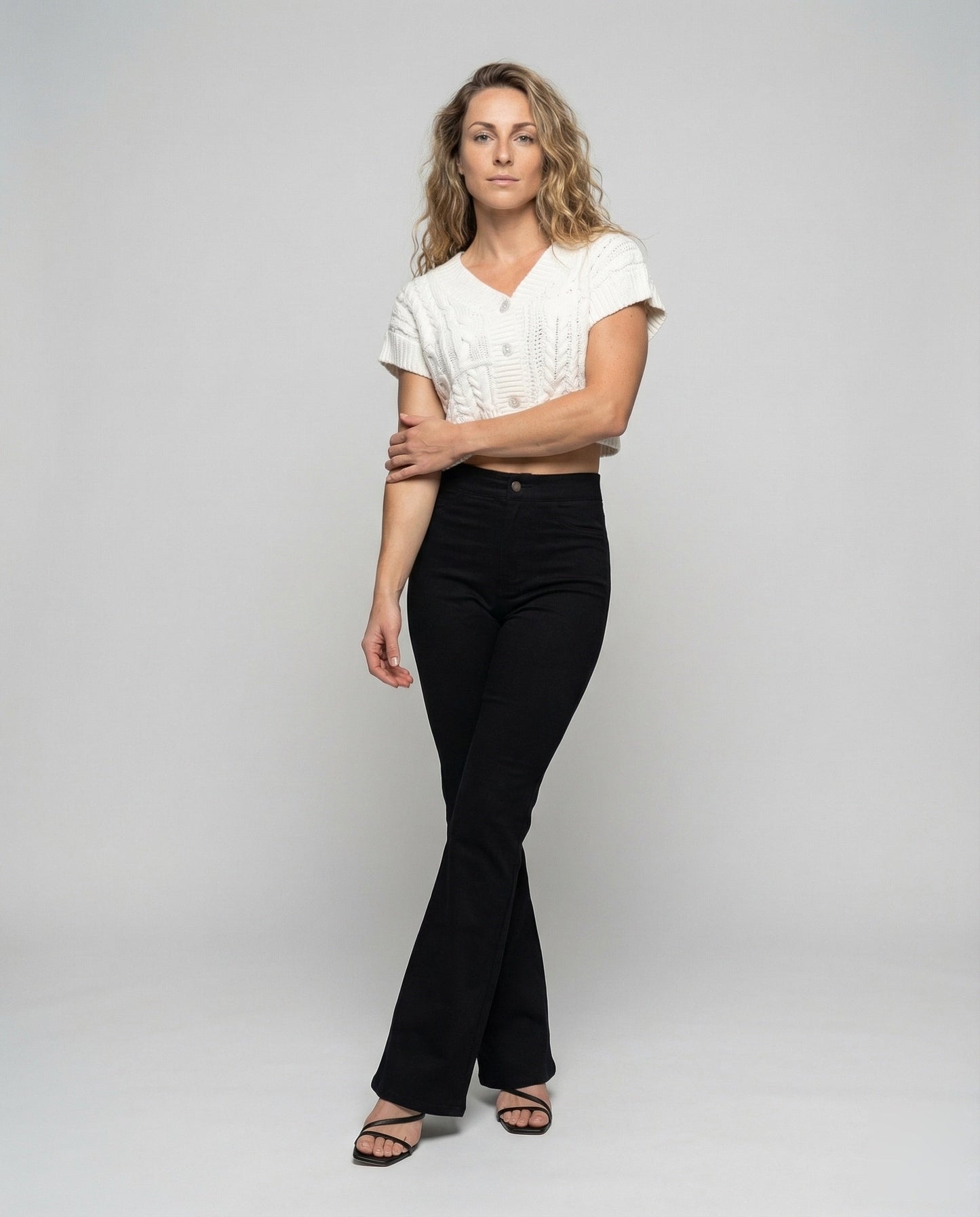 Damen High Waist Schlaghose Jeans - Norvielle