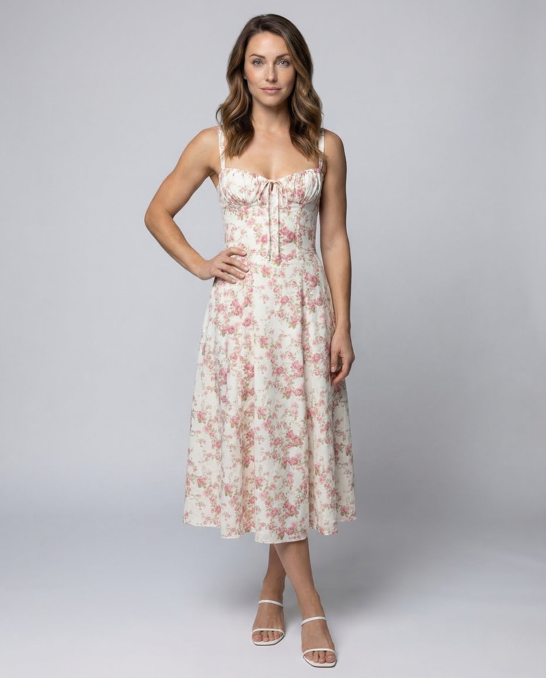 Damen Trägerkleid Mit Trägern Midikleid - Norvielle