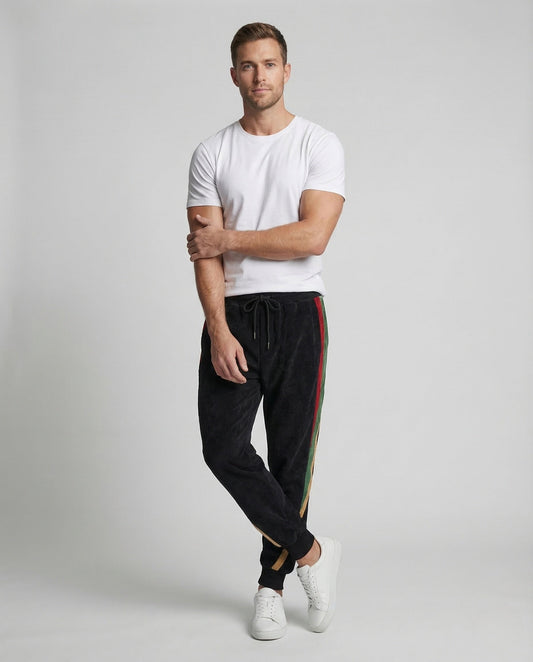Herren Cordhose Jogginghose Streifen Tunnelzug - Norvielle