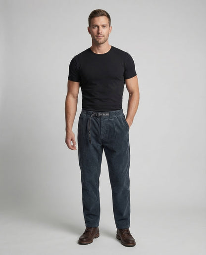 Herren Cordhose Weit mit Gürtel - Norvielle