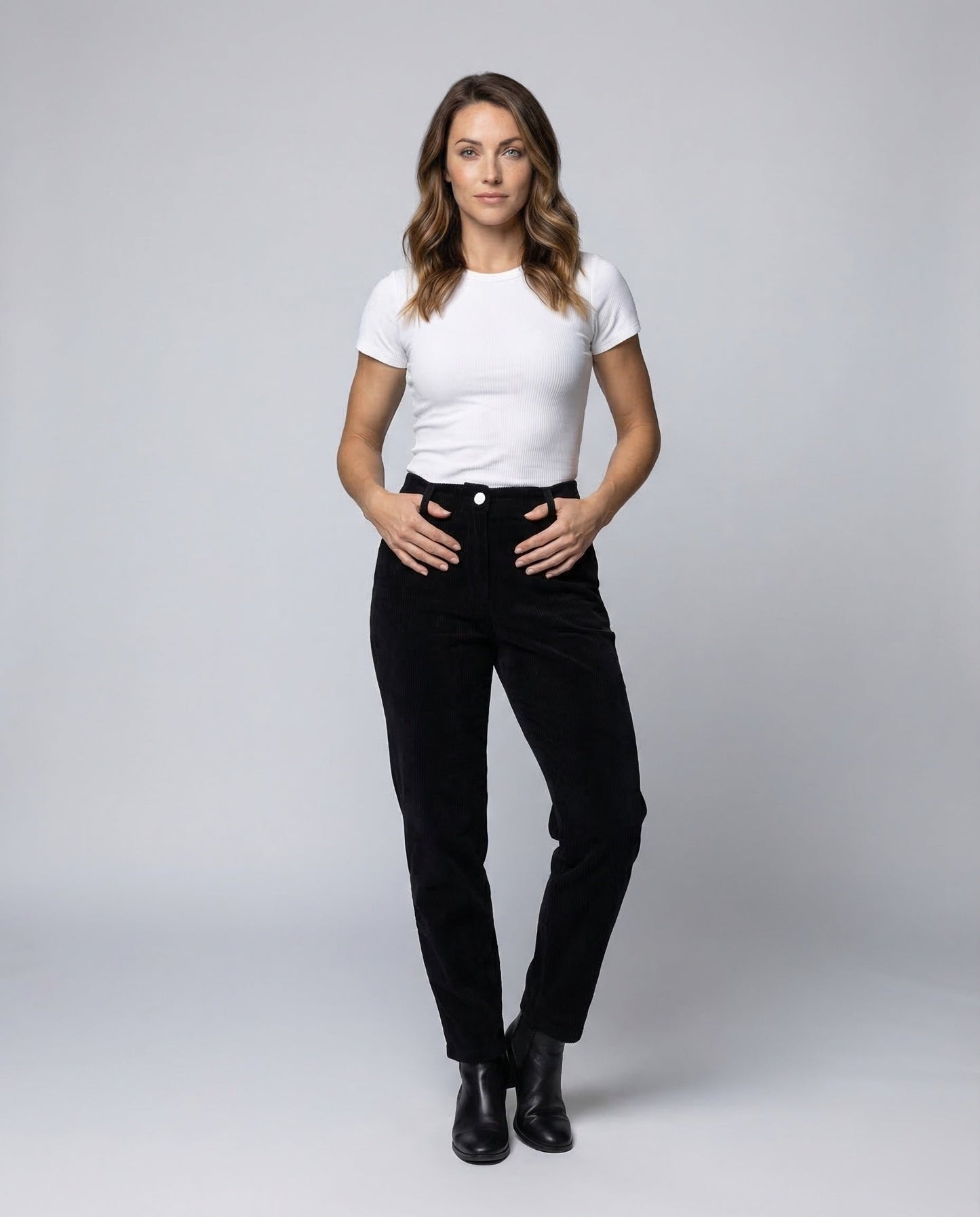 Damen Cordhose mit Thermofutter und Elastikbund - Norvielle