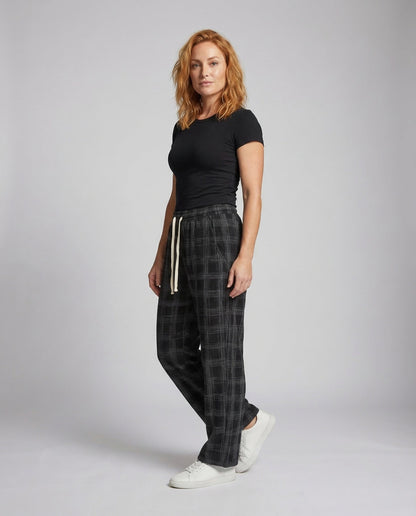Unisex Freizeithose Kariert Oversize Tunnelzug - Norvielle